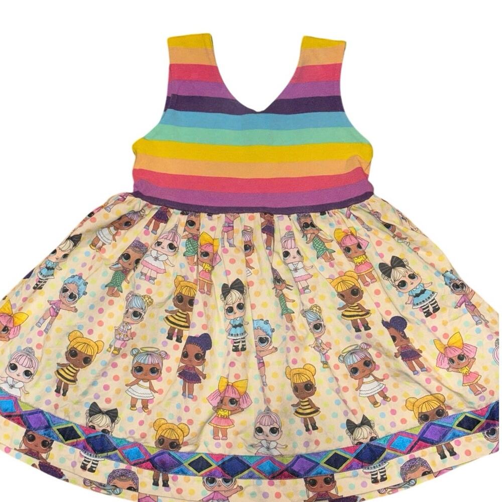Vivienne’s Grace Clothing 4T Rainbow LOL Surprise Dolls Handmade Boutique Dress